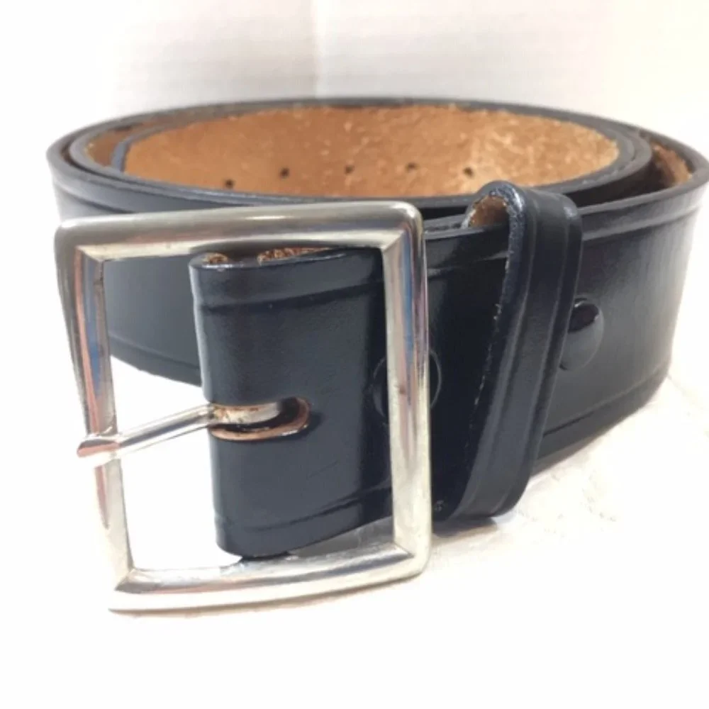 Union Made Top Grain Leather Black Belt US Uniforms Size 50